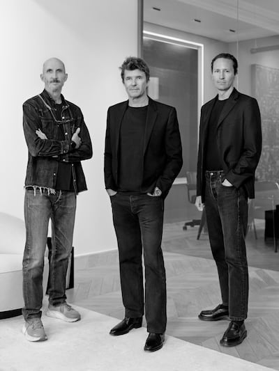 Arter founder Renaud Sabari, Mazarine founder Paul-Emmanuel Reiffers and La Mode en Images managing director Emmanuel Heimann.