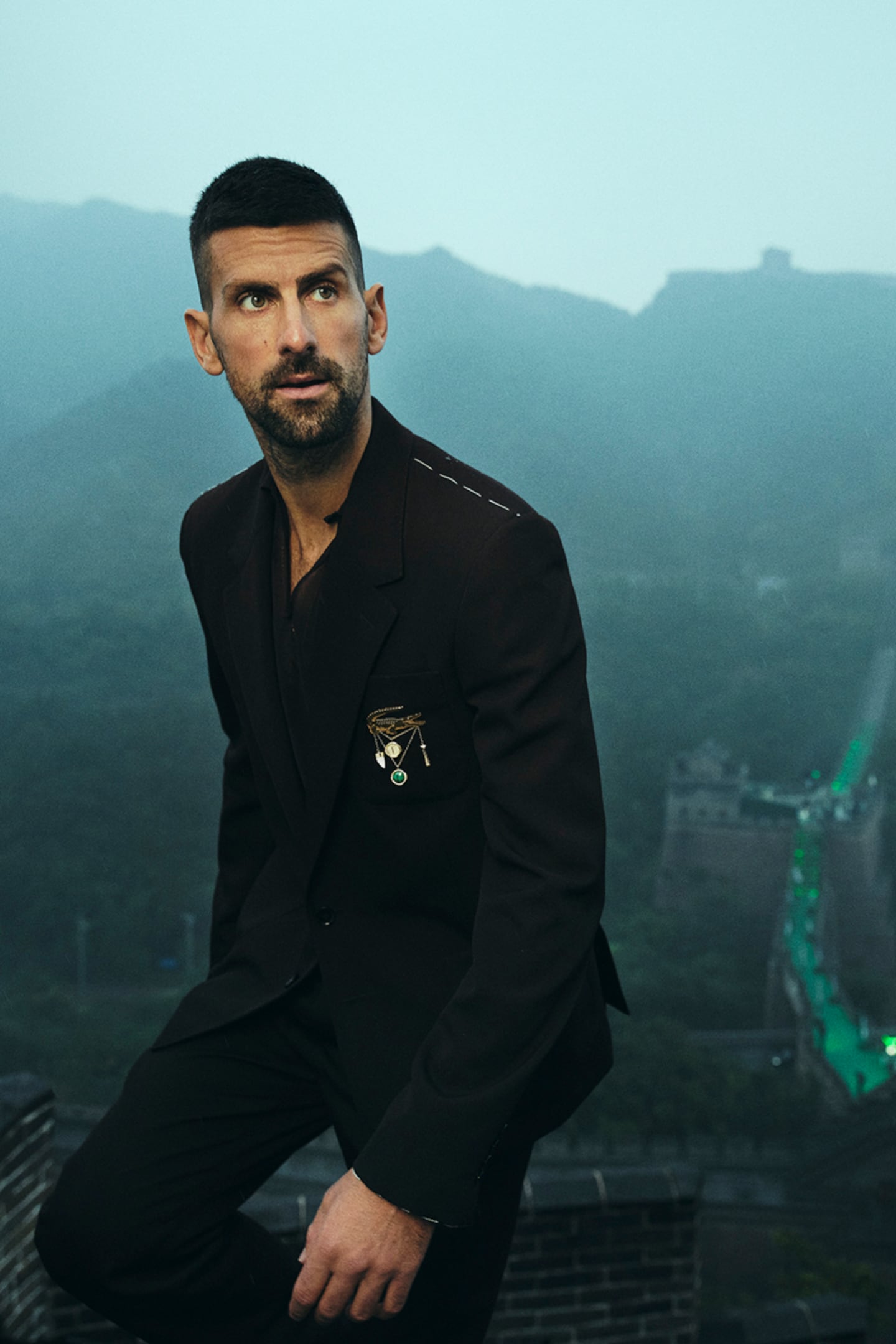 Novak Djokovic on the Great Wall of China