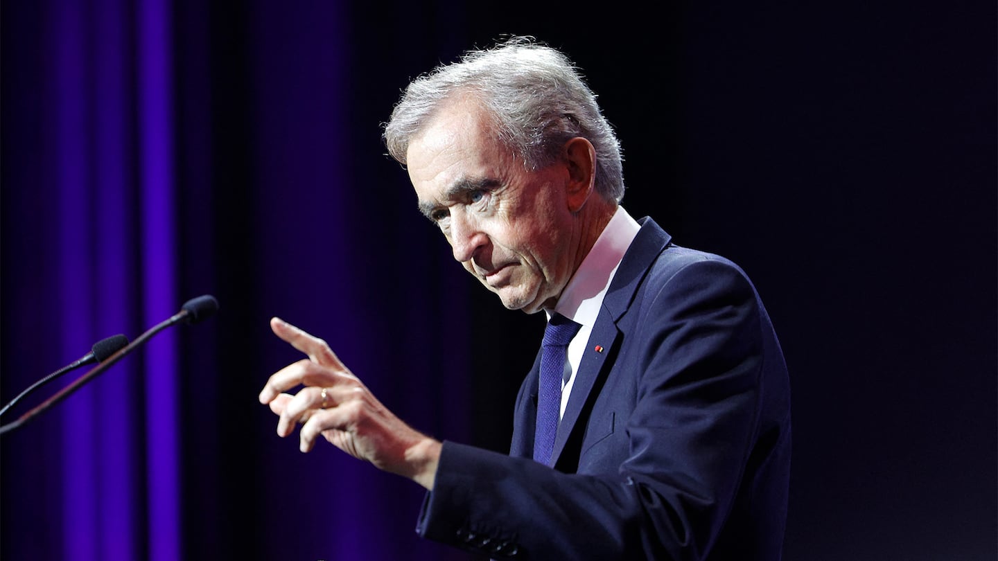 Bernard Arnault speaking at an event