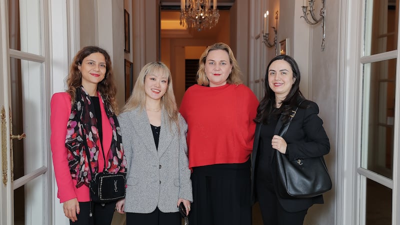 Irene Rossi, group employee engagement senior manager at Kering, Louise Caro, employee engagement and employer brand director at Kering, Scarlett Zhang, regional employee engagement supervisor at Kering, and Tatiana Orozco, WW talent acquisition manager at Saint Laurent.