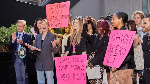 At NYFW, Models Push Governor to Sign Fashion Workers Act into Law